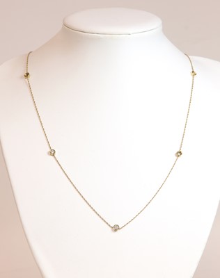 Lot 354 - A diamond set chain