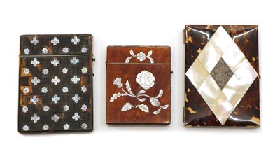 Lot 241 - A Victorian tortoiseshell card case