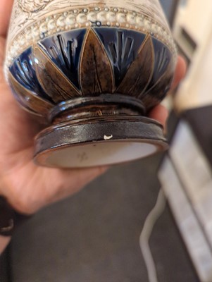 Lot 12 - A pair of Doulton Lambeth stoneware vases
