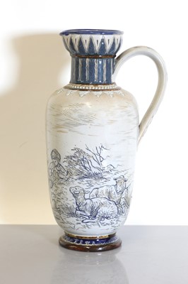 Lot 5 - A Doulton Lambeth stoneware 'Music' ewer