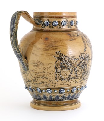 Lot 15 - A Doulton Lambeth stoneware jug