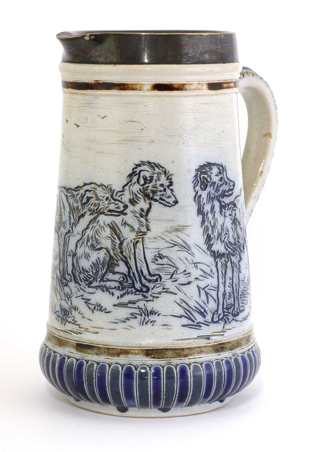 Lot 16 - A Doulton Lambeth stoneware jug