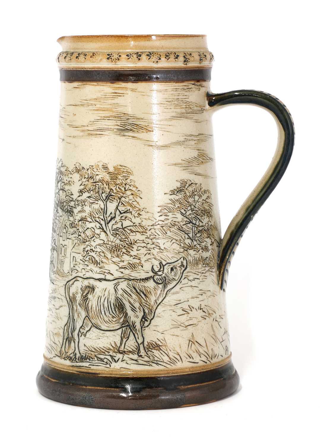 Lot 18 - A Doulton Lambeth stoneware jug