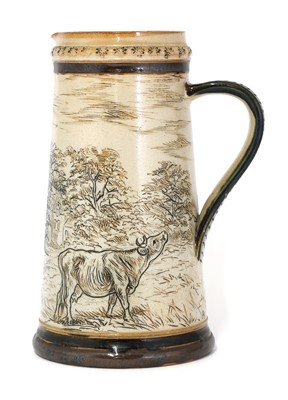 Lot 18 - A Doulton Lambeth stoneware jug