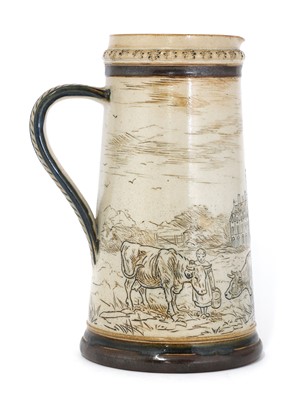 Lot 18 - A Doulton Lambeth stoneware jug