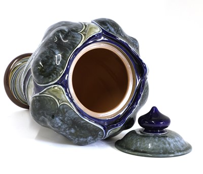 Lot 86 - A Royal Doulton stoneware vase and cover