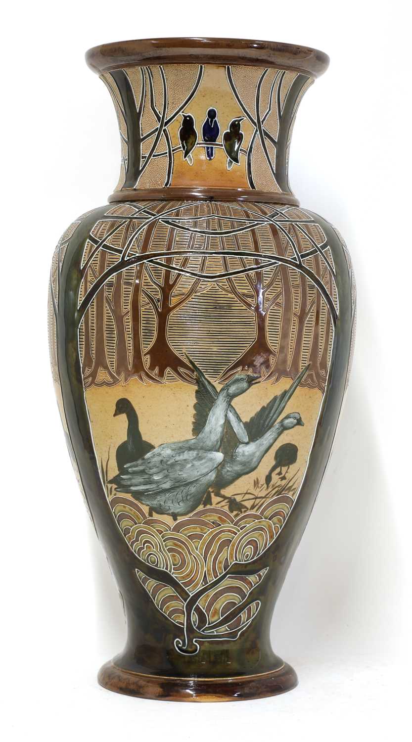 Lot 35 - A Royal Doulton stoneware vase