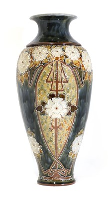 Lot 81 - A large Royal Doulton stoneware vase
