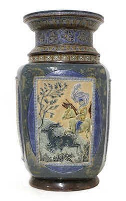 Lot 77 - A massive Doulton Lambeth stoneware vase