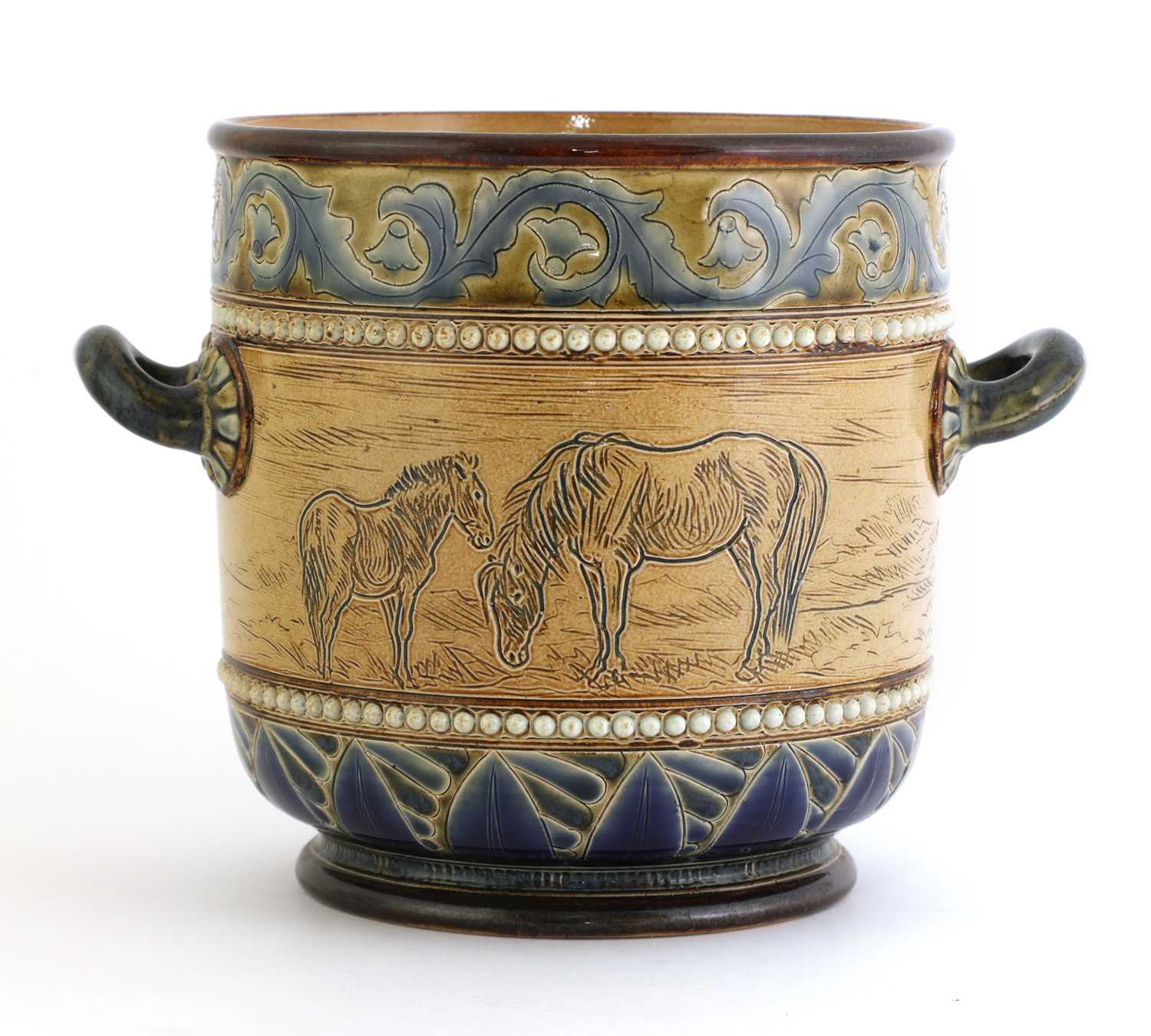 Lot 20 - A Doulton Lambeth stoneware jardinière