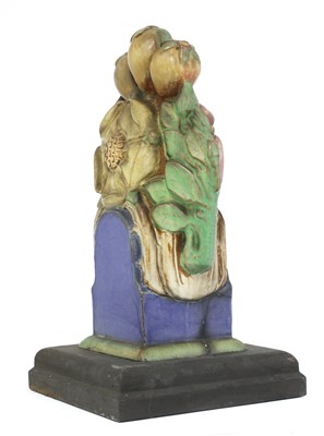 Lot 99 - A Doulton Lambeth 'Tudor Rose' stoneware washing-line-post finial