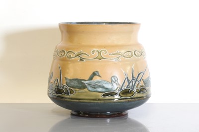 Lot 18 - A Royal Doulton stoneware jardinière