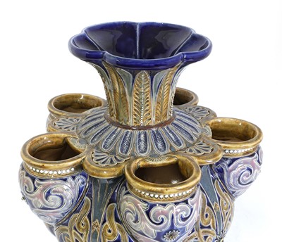 Lot 88 - A Doulton Lambeth stoneware crocus vase