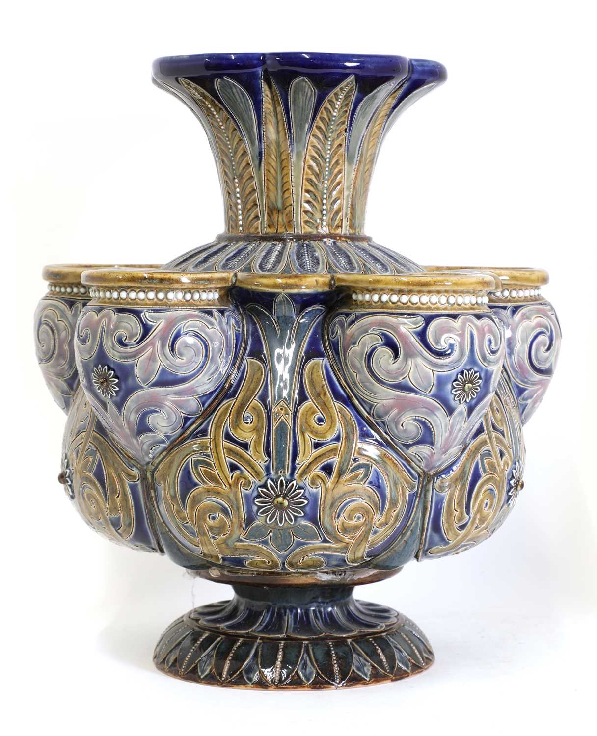 Lot 88 - A Doulton Lambeth stoneware crocus vase