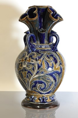 Lot 71 - A Doulton Lambeth stoneware crocus vase