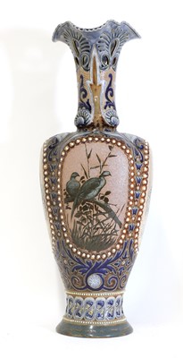 Lot 33 - A large Doulton Lambeth stoneware vase