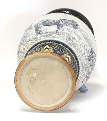 Lot 1 - A large Doulton Lambeth stoneware vase