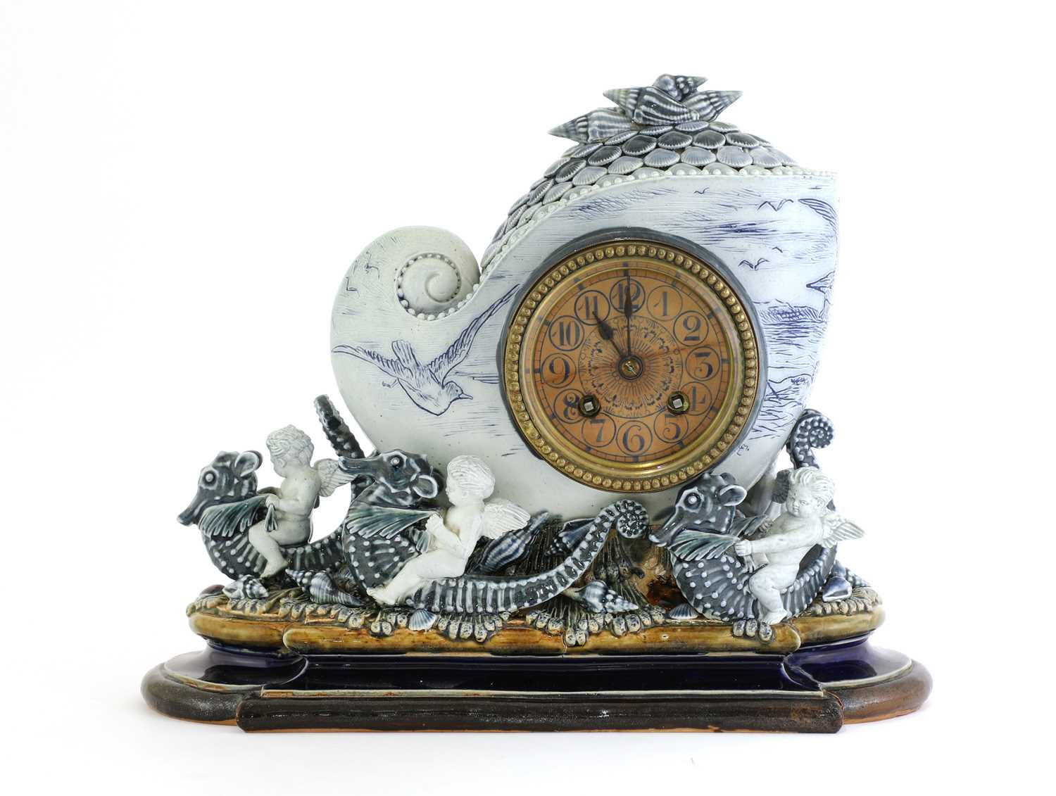Lot 76 - A rare Doulton Lambeth 'Nautical' clock