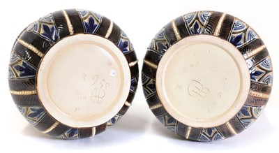 Lot 7 - A pair of Doulton Lambeth stoneware vases