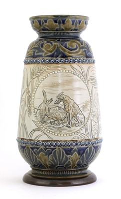 Lot 6 - A Doulton Lambeth stoneware vase