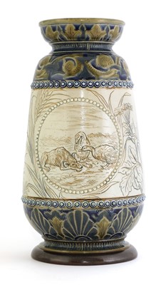 Lot 6 - A Doulton Lambeth stoneware vase