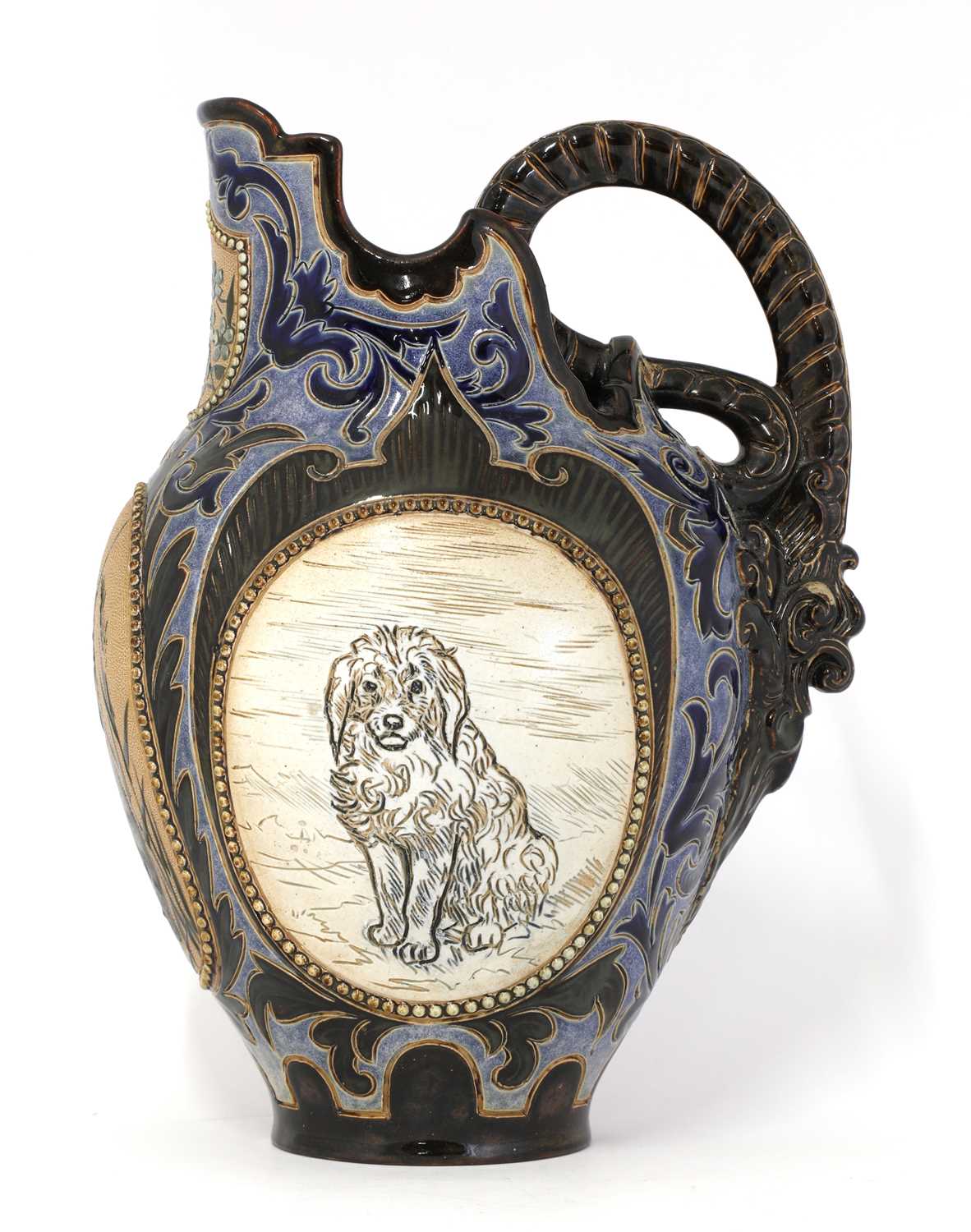 Lot 10 - A Doulton Lambeth stoneware ewer