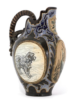 Lot 10 - A Doulton Lambeth stoneware ewer
