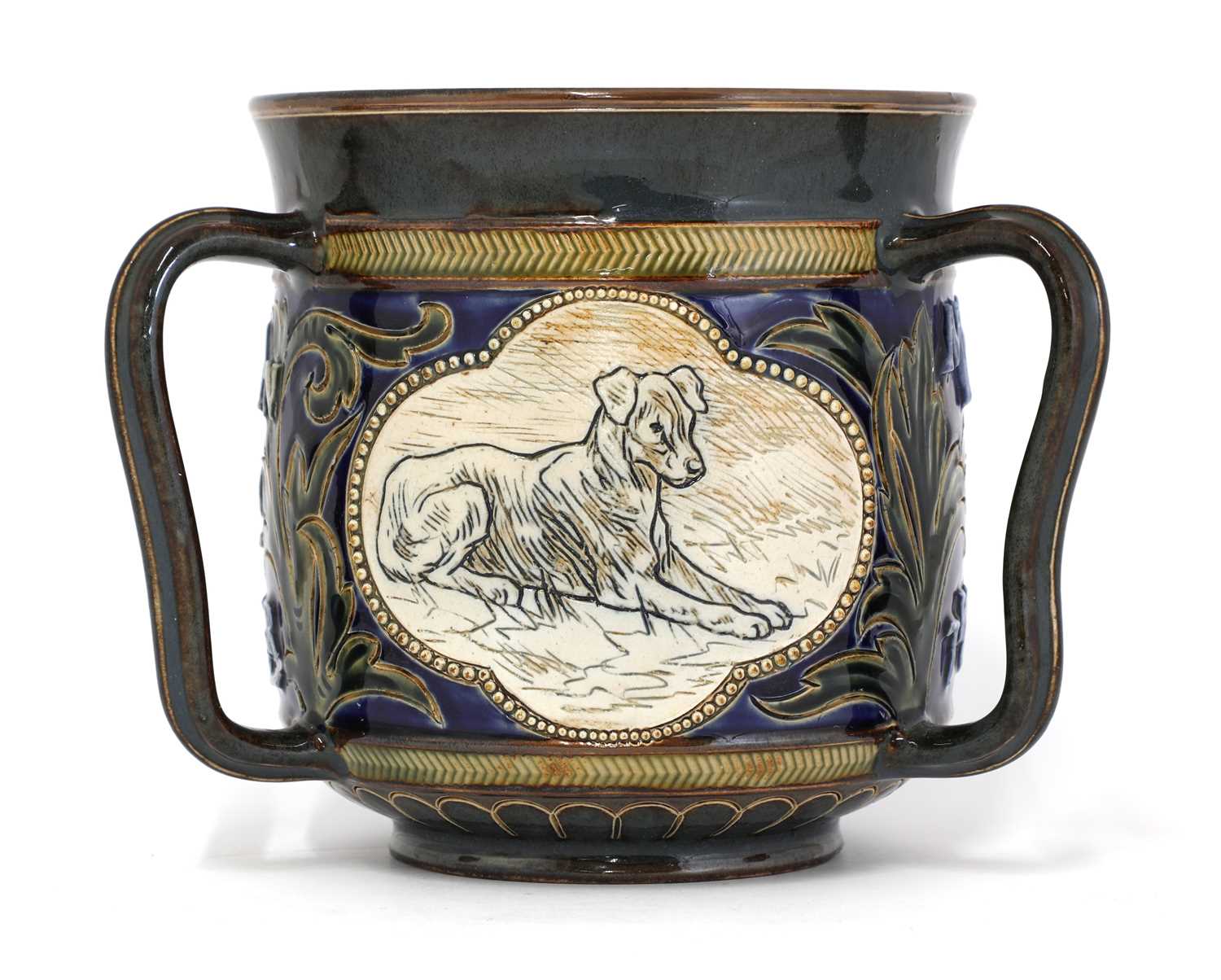 Lot 4 - A Doulton Lambeth stoneware tyg