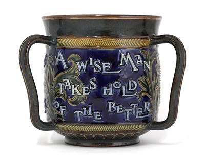 Lot 4 - A Doulton Lambeth stoneware tyg