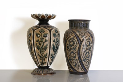 Lot 72 - A Doulton Lambeth stoneware vase