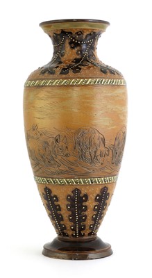 Lot 14 - A Doulton Lambeth stoneware vase