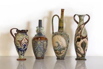 Lot 48 - Four Doulton Lambeth stoneware vessels