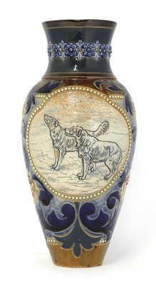 Lot 9 - A Doulton Lambeth stoneware vase