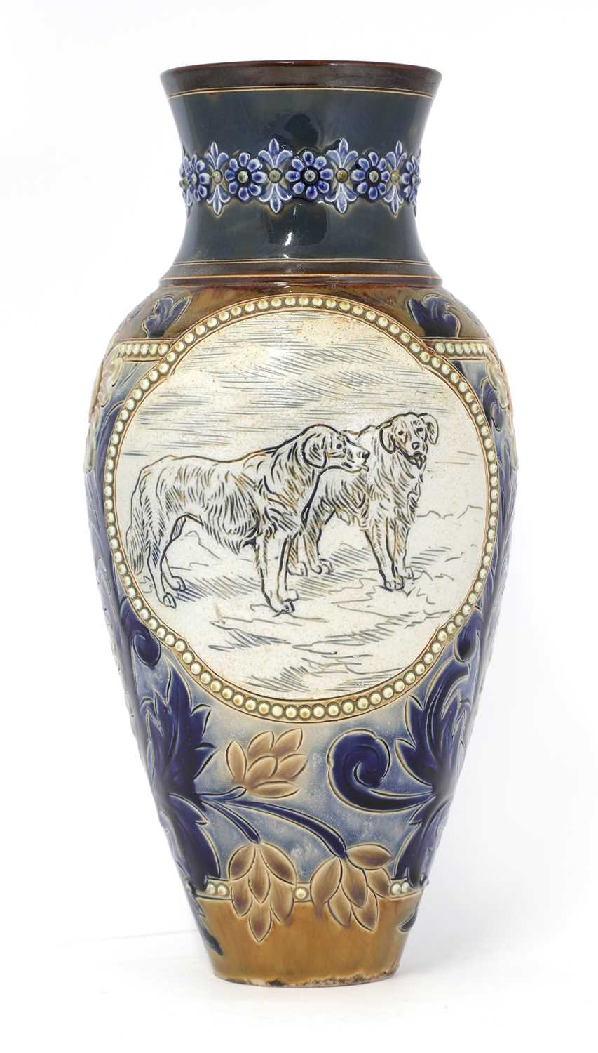 Lot 9 - A Doulton Lambeth stoneware vase