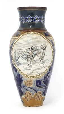 Lot 9 - A Doulton Lambeth stoneware vase