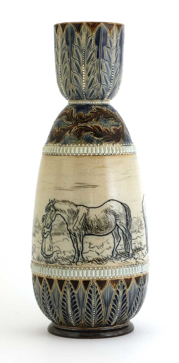 Lot 11 - A Doulton Lambeth stoneware vase