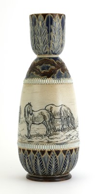 Lot 11 - A Doulton Lambeth stoneware vase