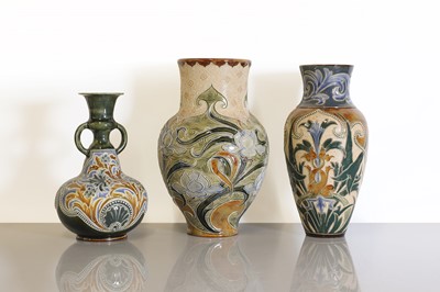 Lot 63 - A Doulton Lambeth stoneware vase