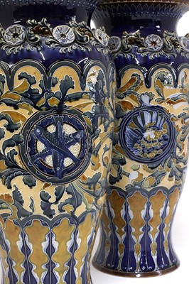Lot 49 - A pair of Doulton Lambeth stoneware vases