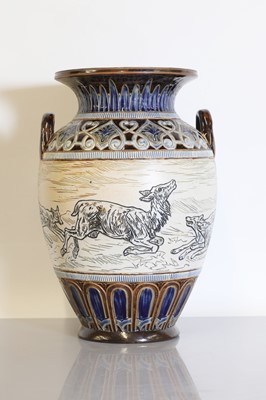 Lot 37 - A Doulton Lambeth stoneware vase