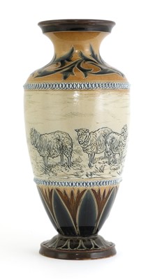Lot 2 - A Doulton Lambeth stoneware vase