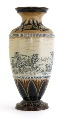 Lot 2 - A Doulton Lambeth stoneware vase