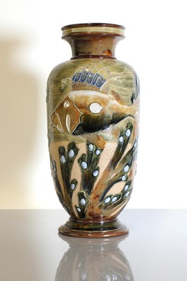 Lot 76 - A Doulton Lambeth stoneware vase