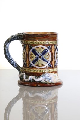 Lot 77 - A Doulton Lambeth stoneware commemorative tankard