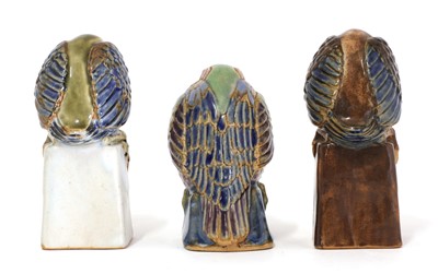 Lot 96 - Three Royal Doulton Lambeth stoneware figurines