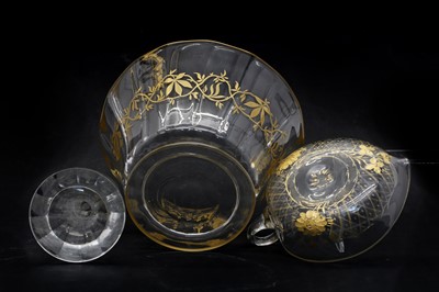 Lot 115 - A Moser cut and gilt glass bottle
