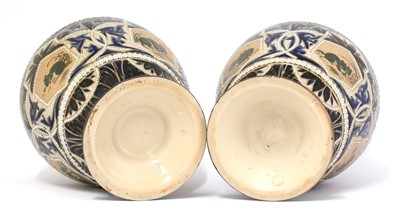Lot 39 - A pair of Doulton Lambeth stoneware vases
