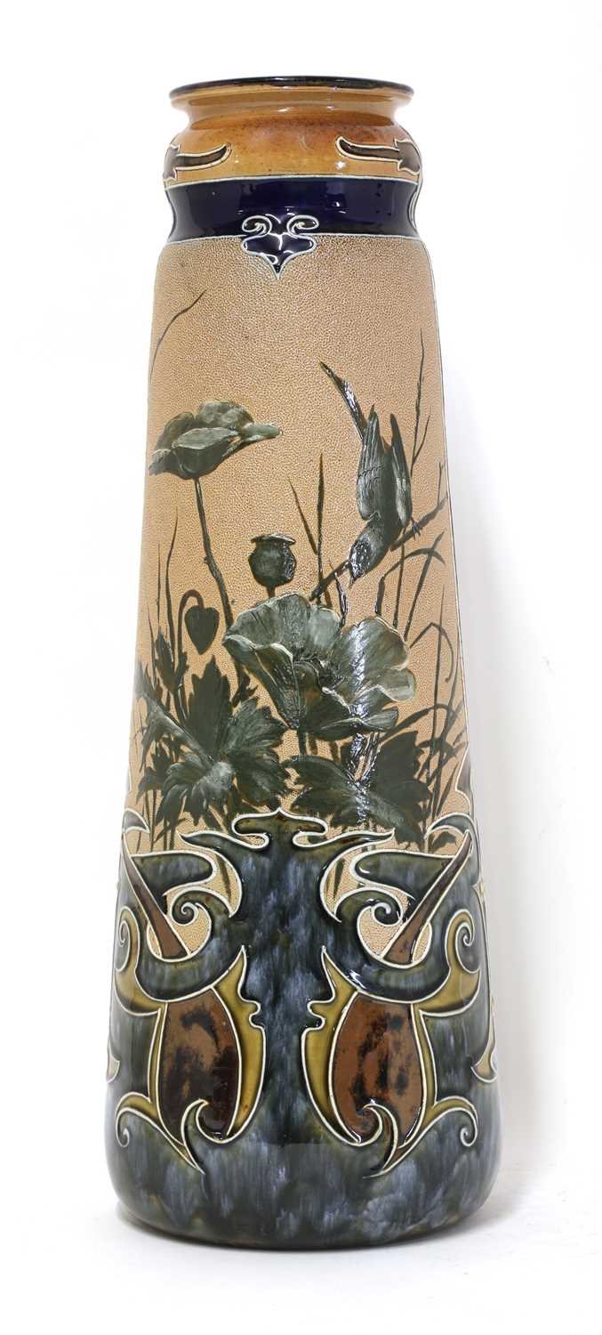 Lot 37 - A Doulton Lambeth stoneware vase