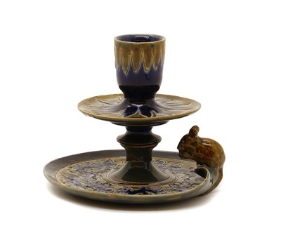 Lot 60 - A Doulton Lambeth stoneware chamberstick