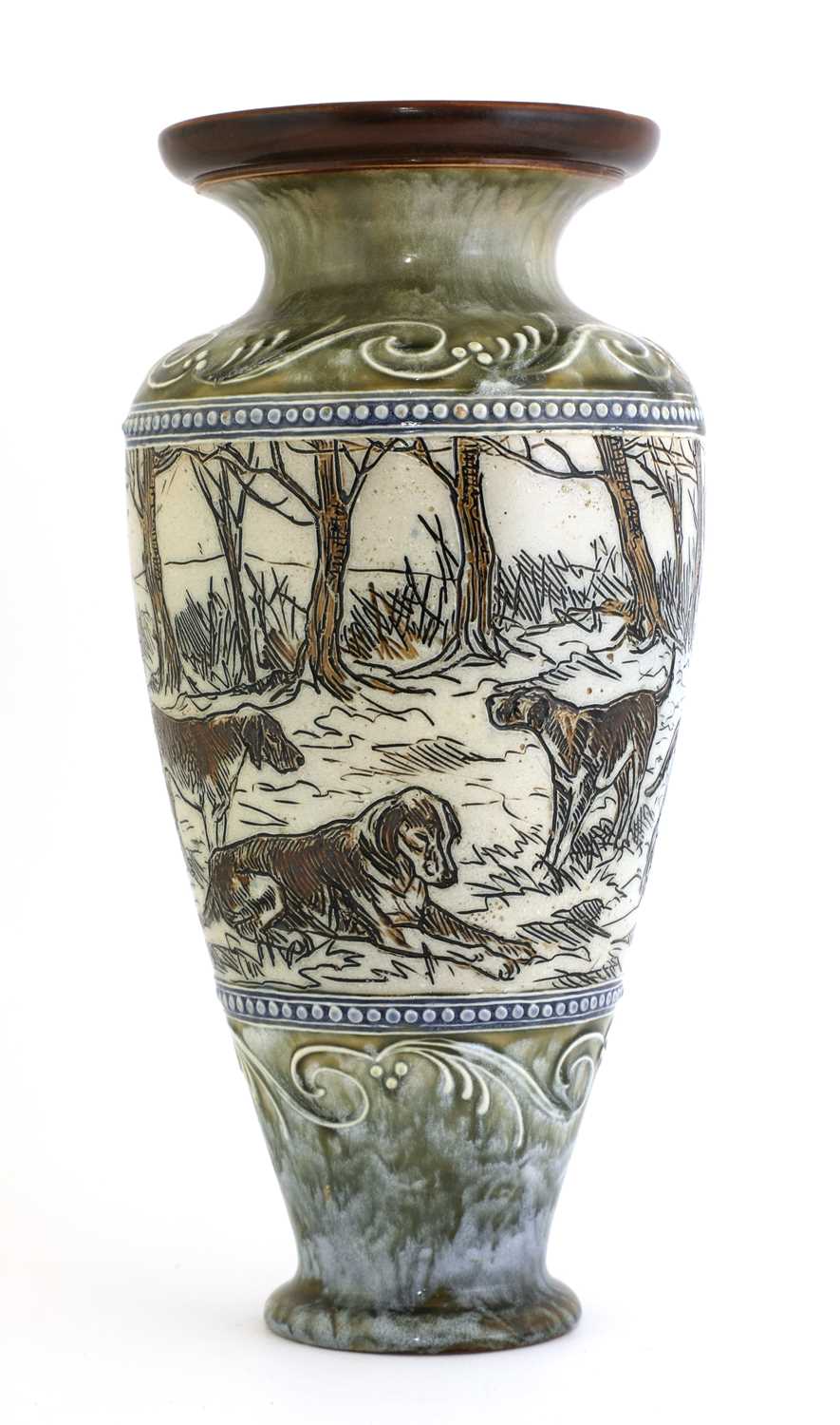 Lot 23 - A Doulton Lambeth stoneware vase